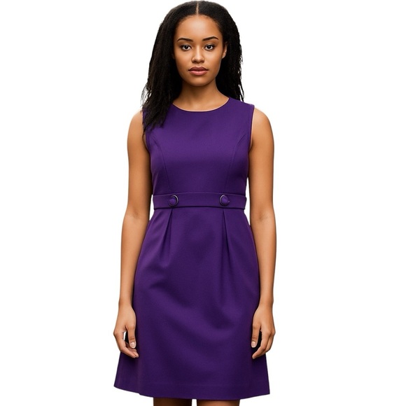 Shoshanna Dresses & Skirts - Shoshanna Purple Sleeveless Belted Dress – Size 8